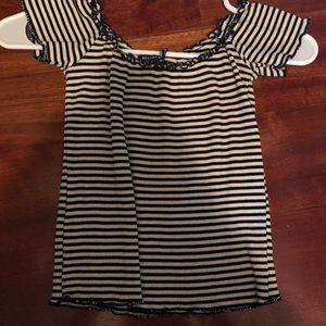 Brandy Melville Striped Off the Shoulder Top